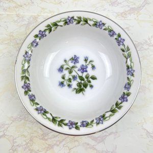 Vintage Jyoto Fine China Japan 4 Berry Bowls Glendale Pattern Violet 5.5"